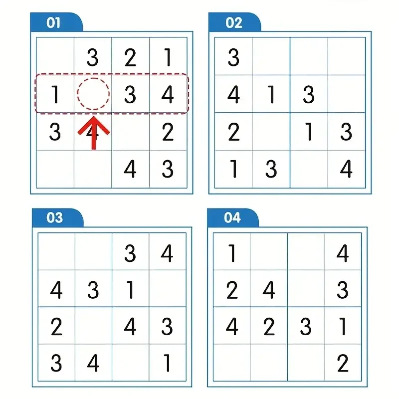Sudoku Book For Beginner Children School Student Easy to Hard Levels Games Logical Thinking Ladder Training Puzzle Toy