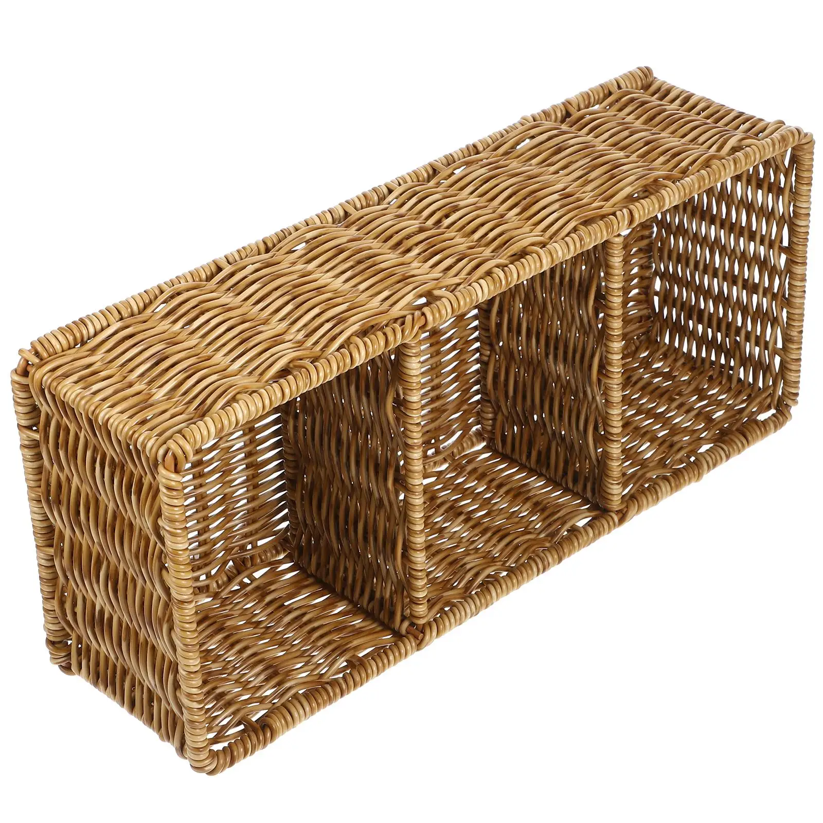 

Large Capacity Storage Basket Imitation Rattan Multi Function Book ganizer Hotel Supply Household Decor Woven Baskets