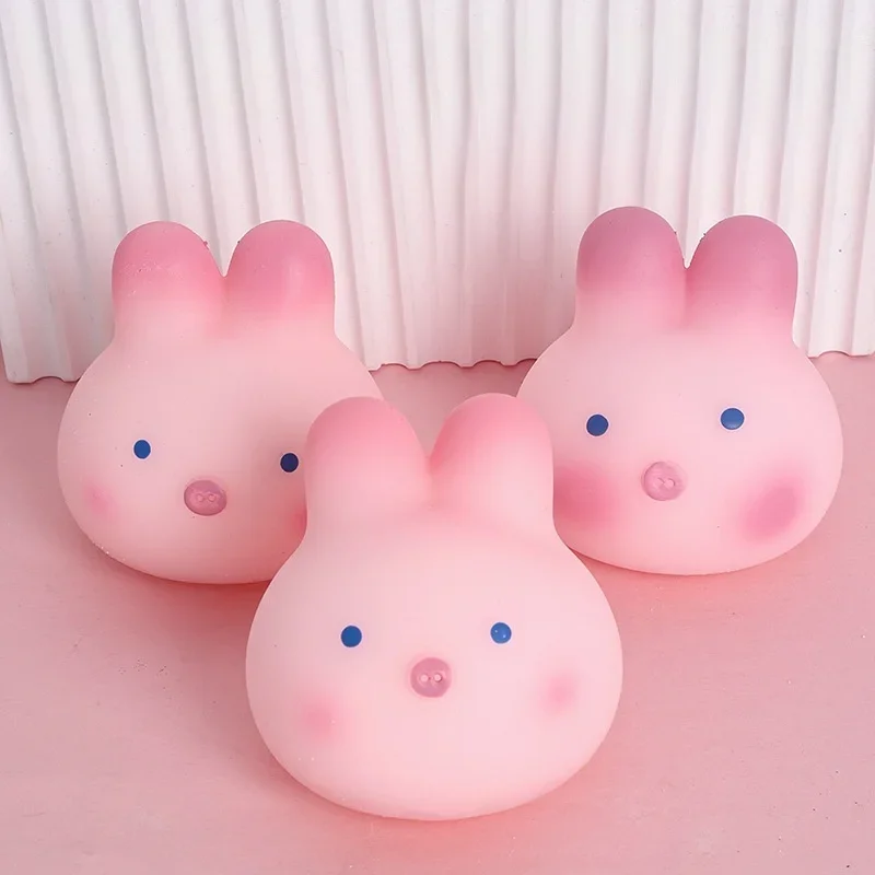 

Kawaii Rabbit Pig Squeeze Toy Fidget Toys Silicone Stress Relief Squishy Toy Sensory Toys for Kids Adults Gift Antiestres