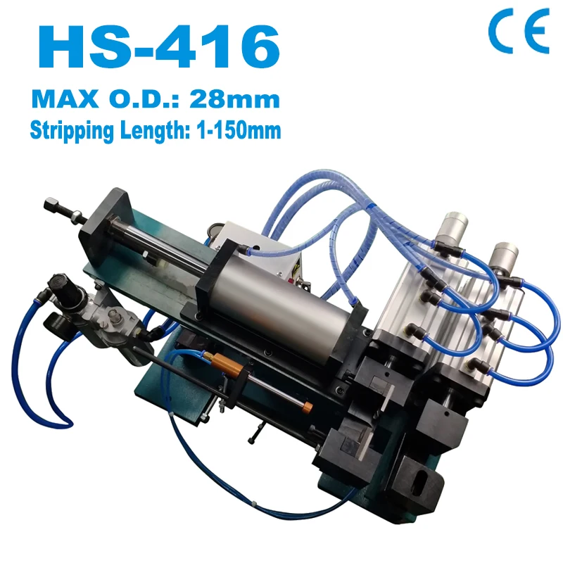 

HS-416 inclined-back type Multi-core sheathed wire Pneumatic wire Cable Stripping Machine cable peeling Stripper