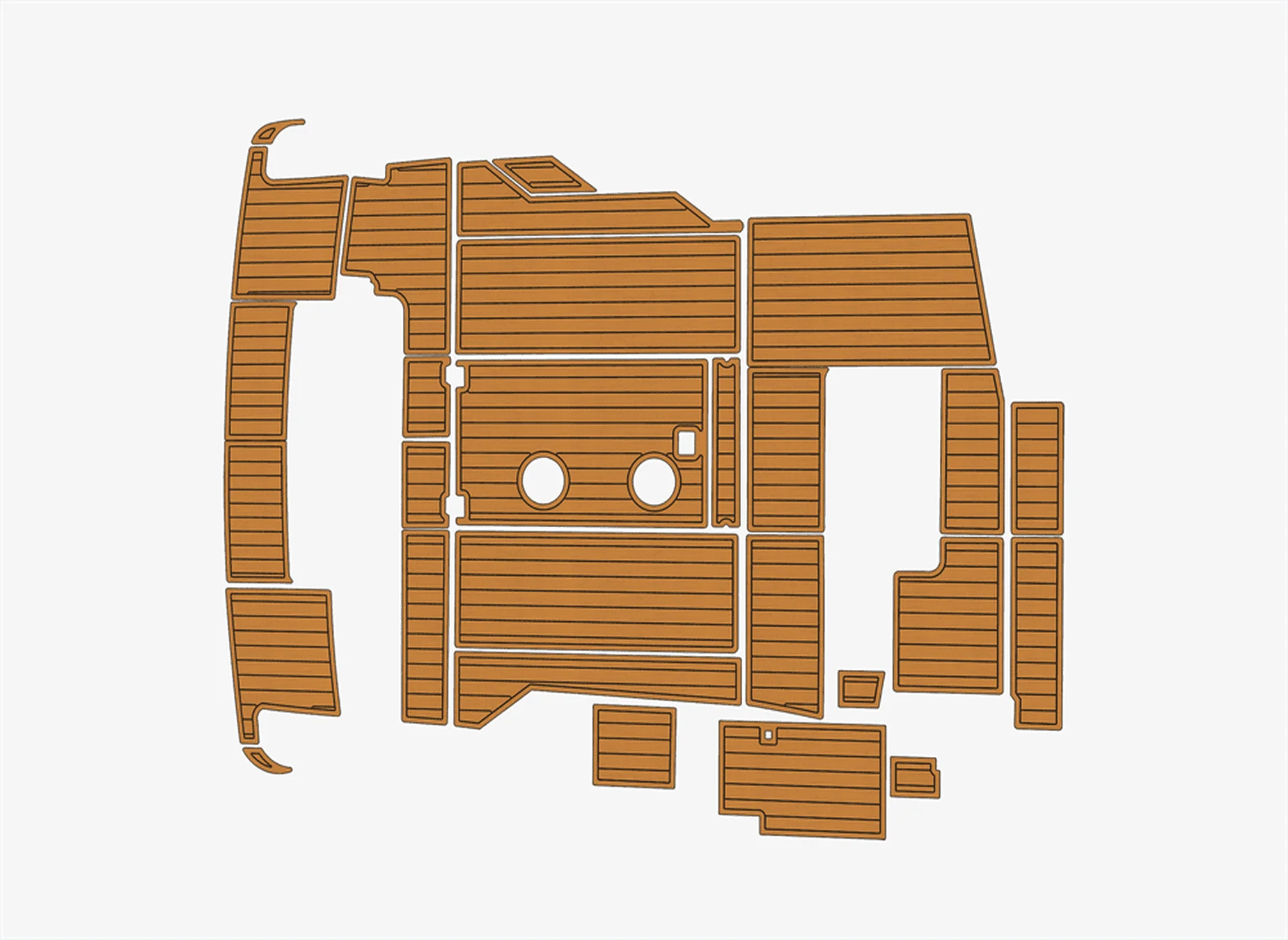 Anti-Skid EVA Faux Teak Self-Adhesive 6mm Boat Decking Pad for 2001 Wellcraft 3600 Martinique Yacht Cockpit Durable Marine Floor