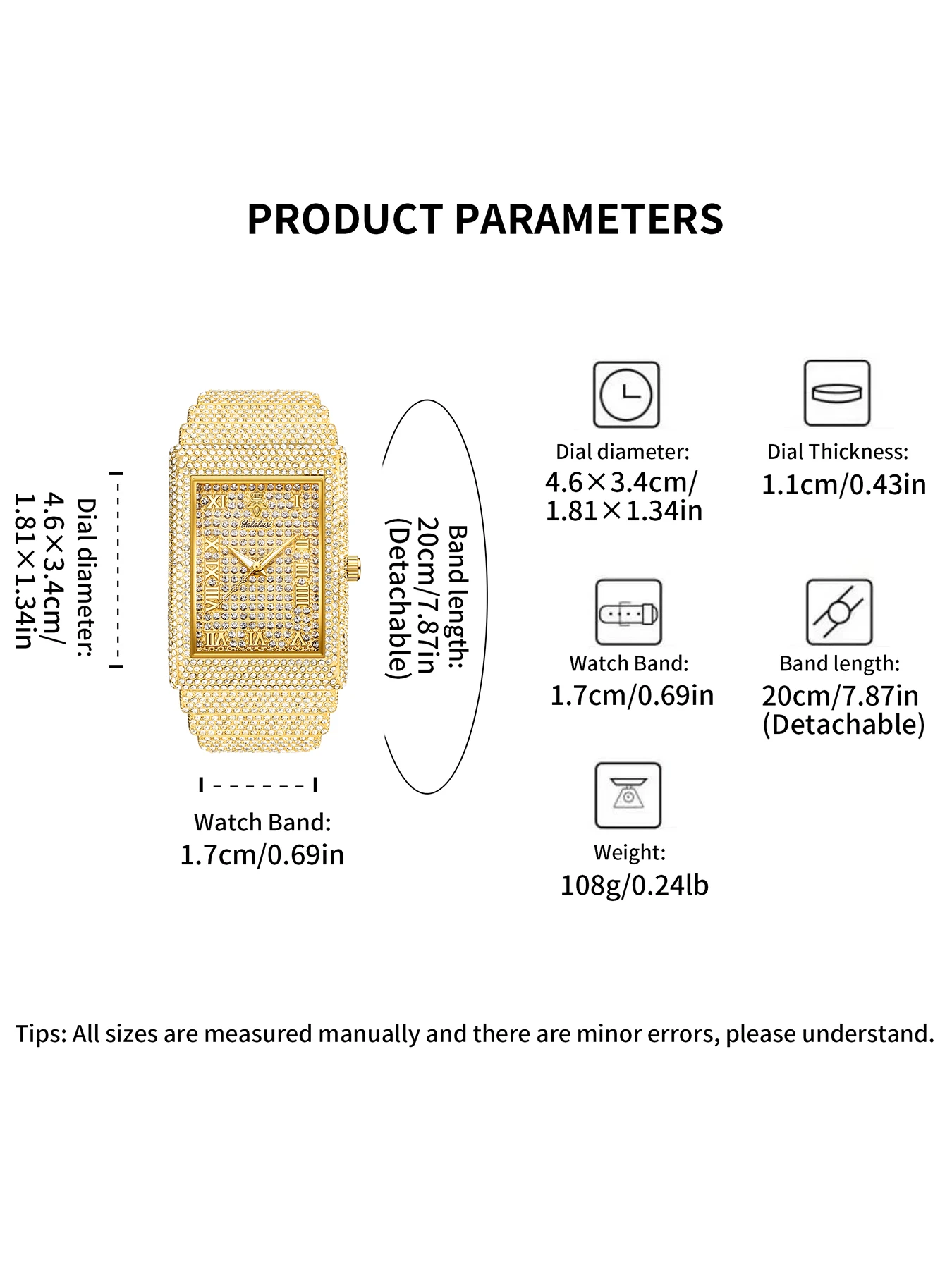 Fashionable Ladies’ Watch Luxurious Star-Studded Rhinestone Timepiece Suitable for Business and Leisure Water-Resistant
