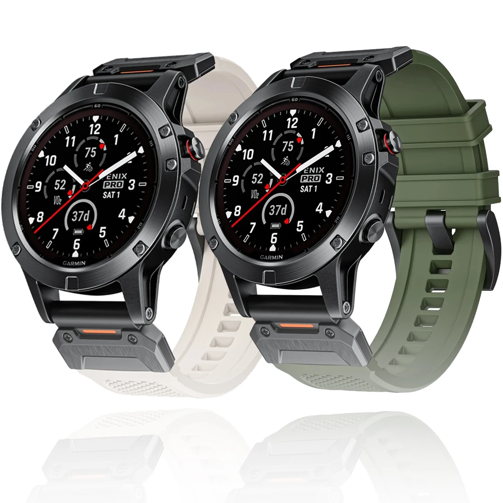 

Резиновый + металлический ремешок 22 мм 26 мм для Garmin Fenix 8 7 7X 6X Pro 6X GPS 5 5X Plus Epix 7X Удобный браслет для Fenix 8 51 мм 47 мм