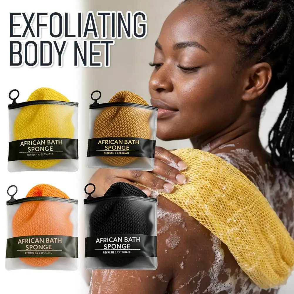 Exfoliating Body Mesh Sponge Bath Net Reusable Body Scrubber Smoothing Skin Daily Cleansing Back Scrubber Washcloth