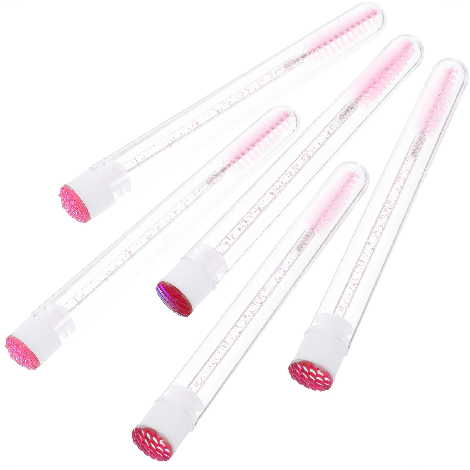 10 pièces Tube Mascara brosse coloré recourbe-cils faux petite femme léger Fiber PP strass maison magasin pinceaux de maquillage