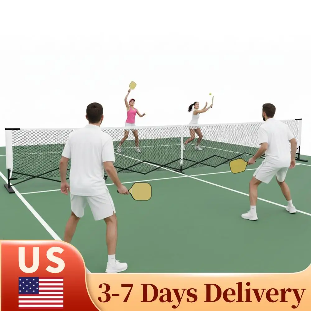 

Pickleball Tennis Net 22FT Portable Pickleball Net Set with Steady Metal Frame Free Assembly & Carry Bag for Practice & Games