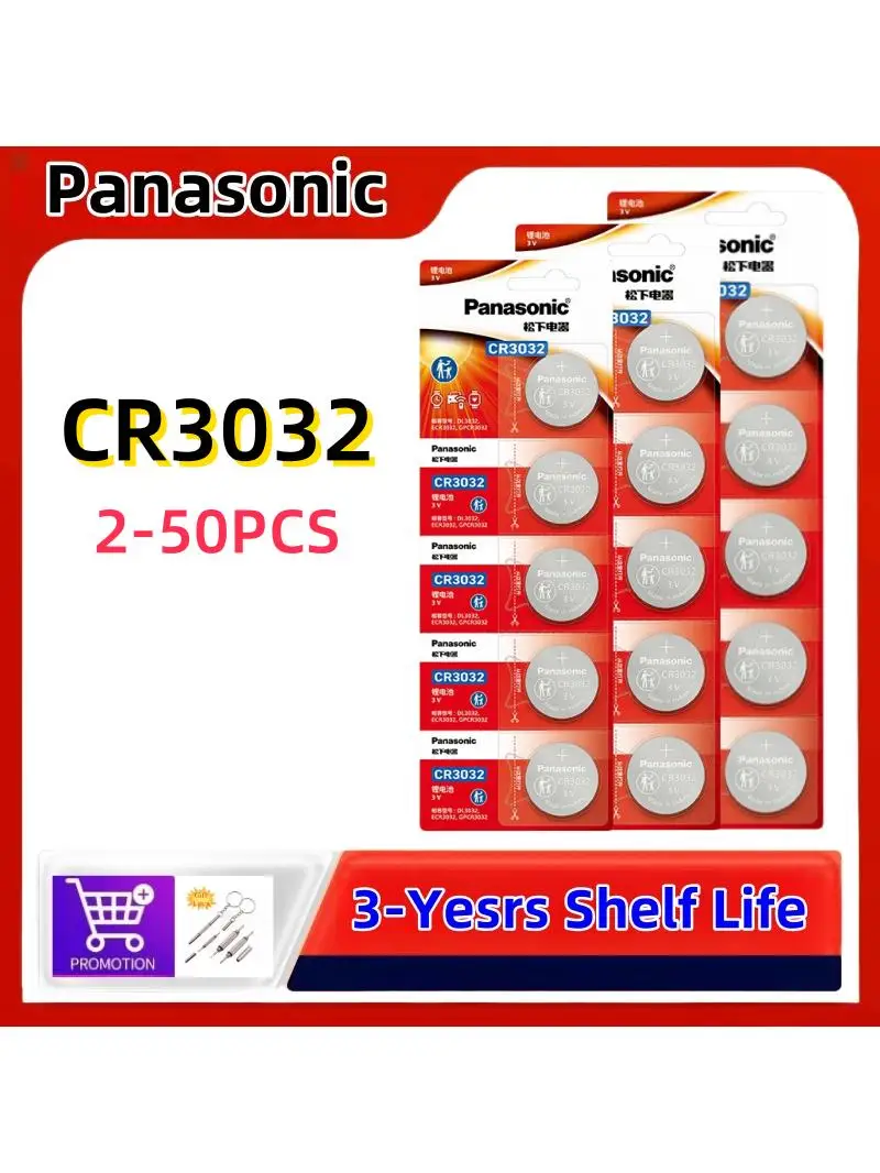Panasonic CR3032 bouton batterie 3V carte d'accès adapté au stylo de Test haute tension Touareg clé de voiture télécommande