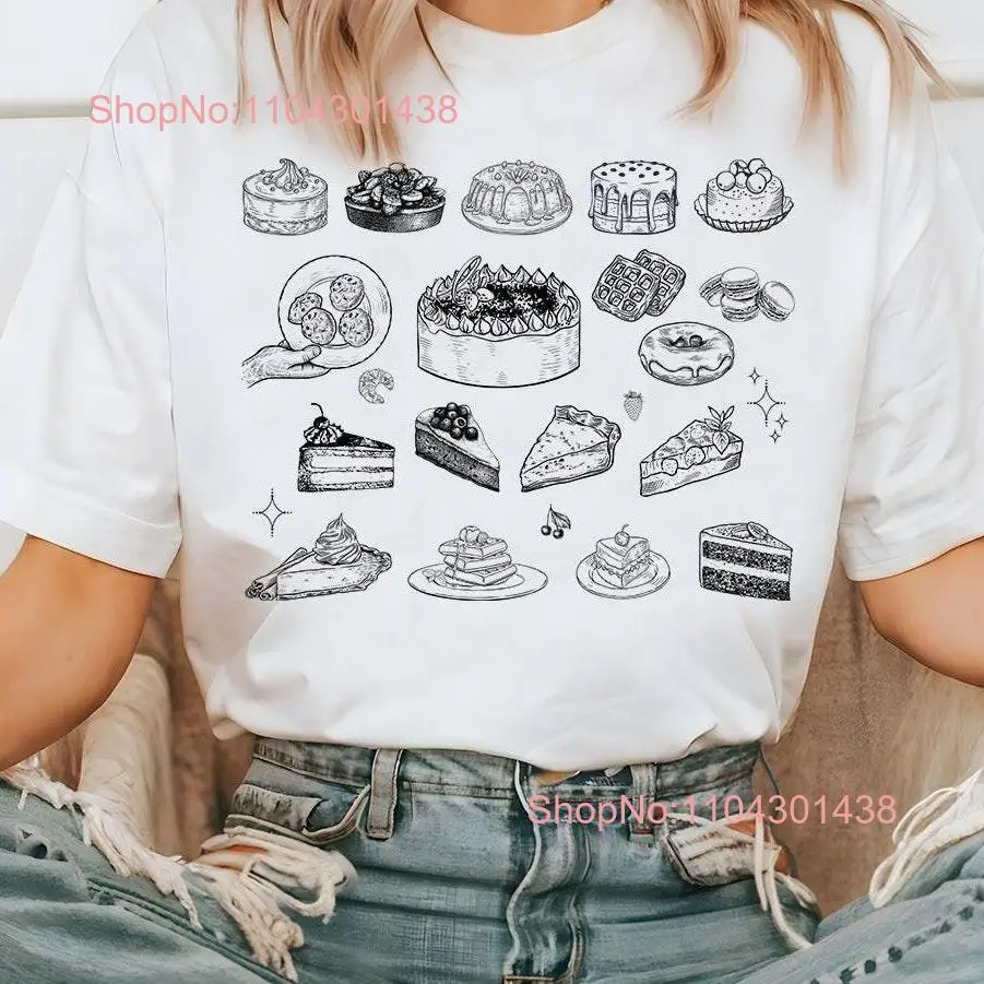 Vintage Cakes Lover T shirt Retro Black ink Sweet TreaT for Tooth Bakery Assorted long or short sleeves