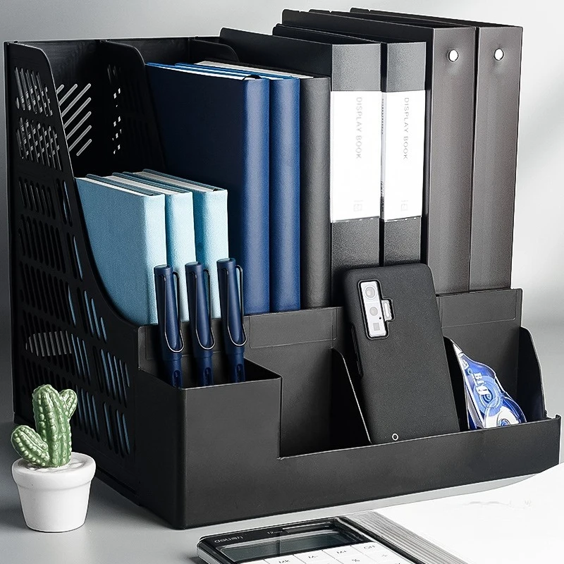 Bookshelf Desktop Bookstand A4 File Storage Box Folder Bookstand File Shelf Data Shelf File Bar Text