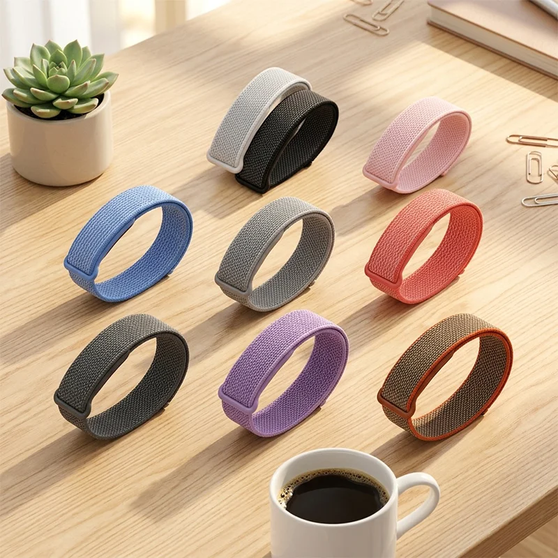 Nylon Loop Strap For Google Fitbit Air Band Multi Color Optional Adjustable Women/Men Braided Watch Strap For Google Fitbit Air