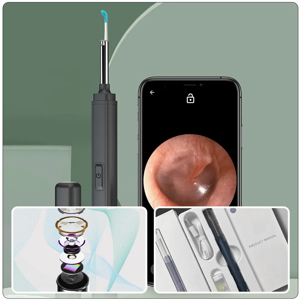 

1Set Hd Ear Professional Visual Earwax Remover Durable Wear-Resistant Convenient Portable Tool Ear Cleaner