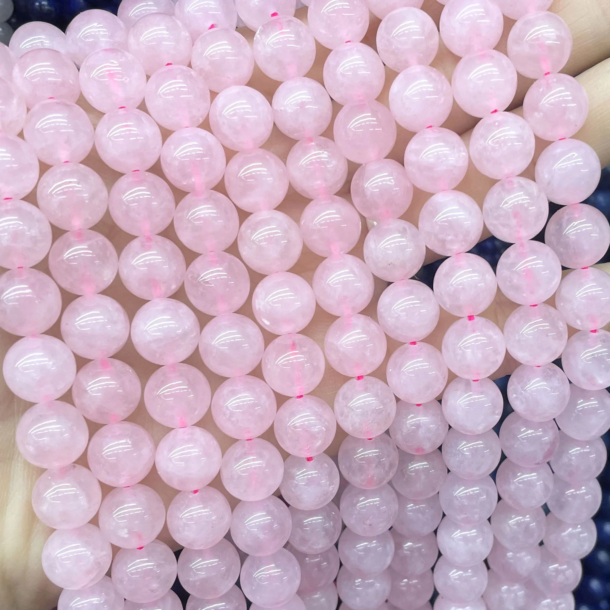 Natural Pink Rose Quartz Crystal Stone Faceted Round Cylinder Rondelle Beads For Jewelry Making Diy Bracelet Accessories