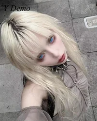Y Demo Punk Rivets Circle Collar Choker Crocodile Pattern Adjustable Sparks Necklace For Women