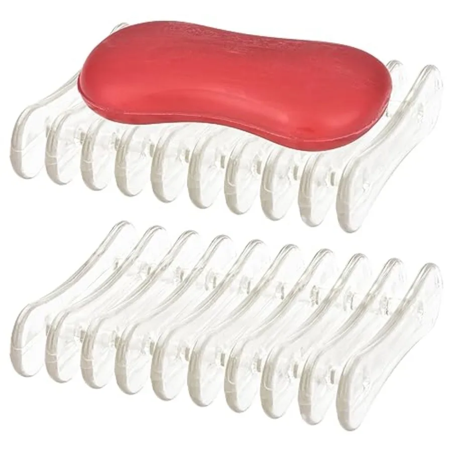 

2 Pieces Plastic Bar Soap Holder Self Draining Soap Dish Soap Savers for Bar Soap Clear Soap Tray Soap Dish for Shower en Bathr