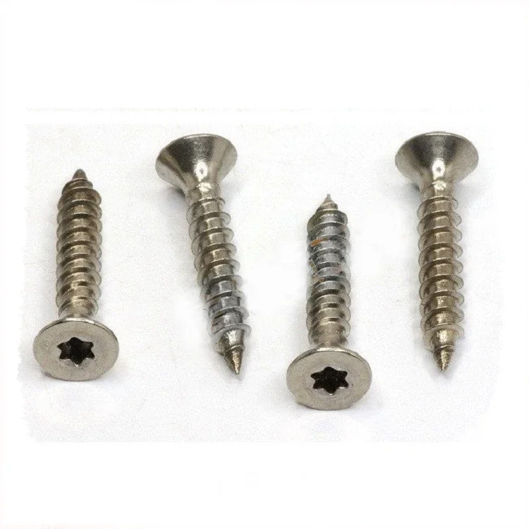 M4.2x9.5mm-30mm stainless steel flat head hexgonal countersunk six stars plum  self-tapping screws