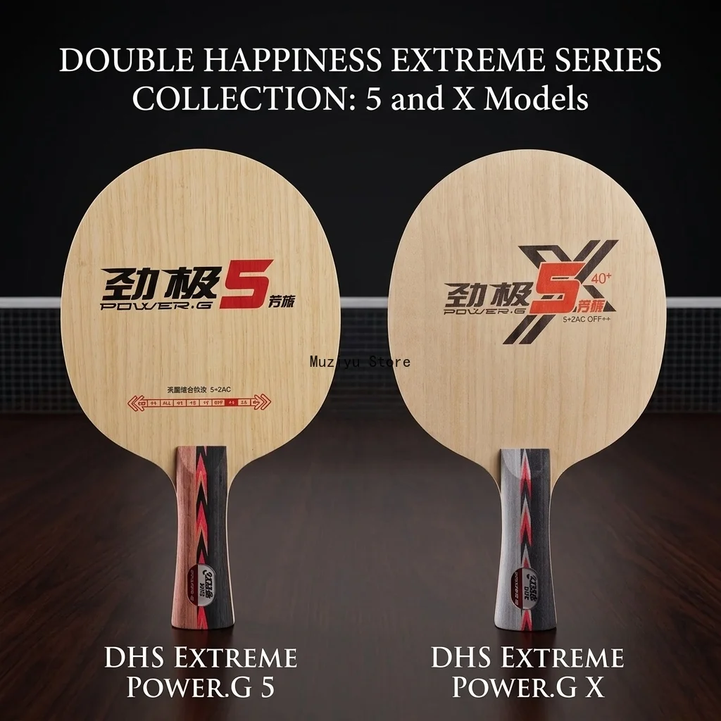 DHS PG5 PG5X POWER-G 5 PG 5 Table Tennis Blade (5+2 Arylate Carbon) ALC Racket Original DHS Ping Pong Bat