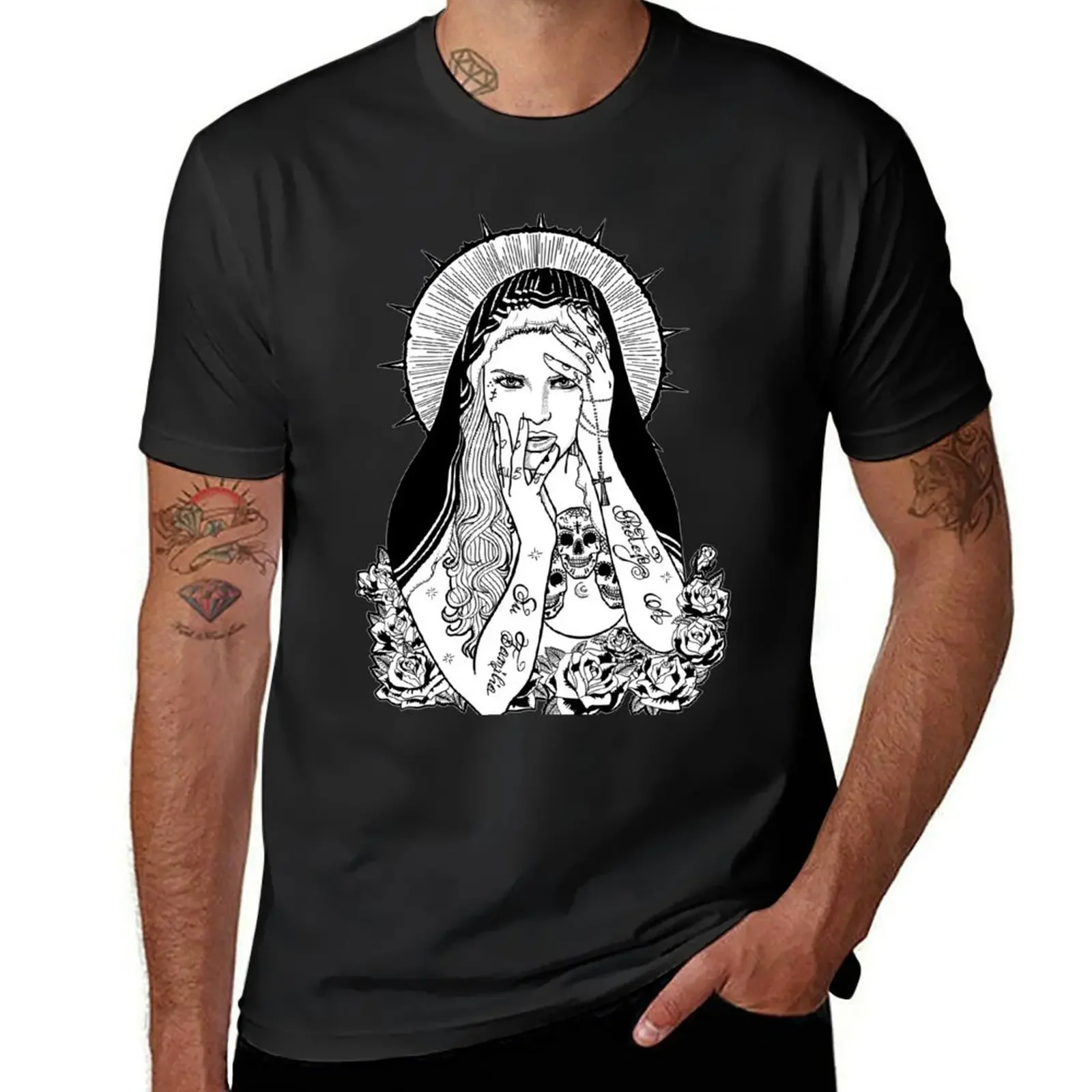 Madonna Mary T-Shirt cheap stuff anime clothes shirts graphic tees oversizeds plain black t shirts men