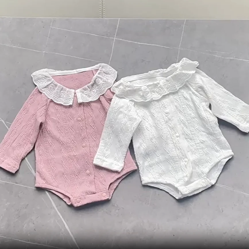 INS Baby Girls Romper Japanese Cute Kids Longsleeve Bodysuit Newborn Blouse Romper Infant Baby Girl Clothes