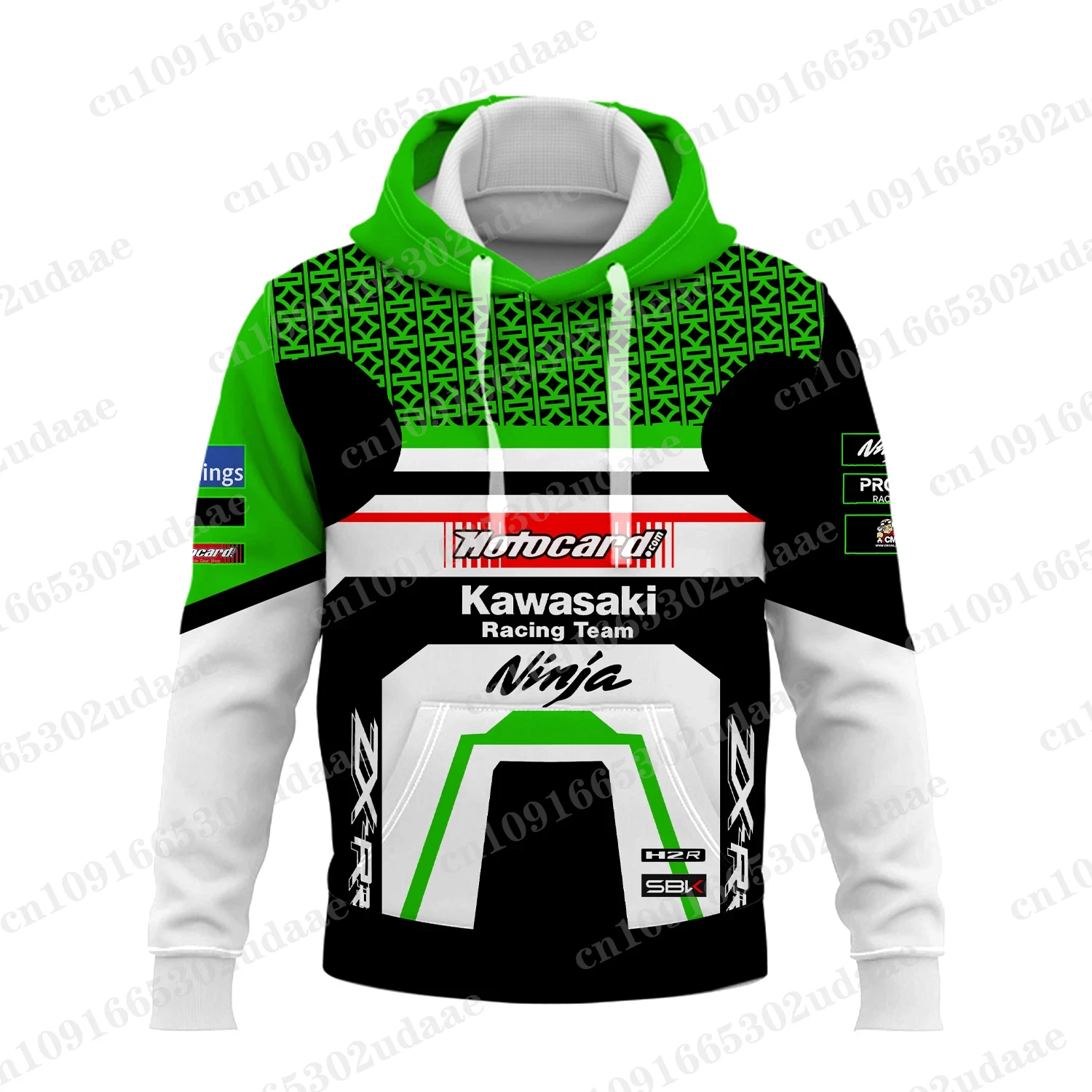 2024 New Kawasaki Racing Team Men\'s and Women\'s Casual Outdoor Sports Hoodies Racing Enthusiasts Hoodies