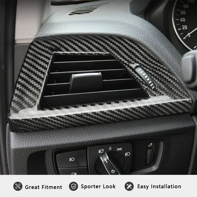 Stick-on Dry Carbon Fiber Driver Side Air Vent Moulding Trim for BMW 1 Series F20 F21 2012 - 2018 2 Series F22 F23 2014 - 2020