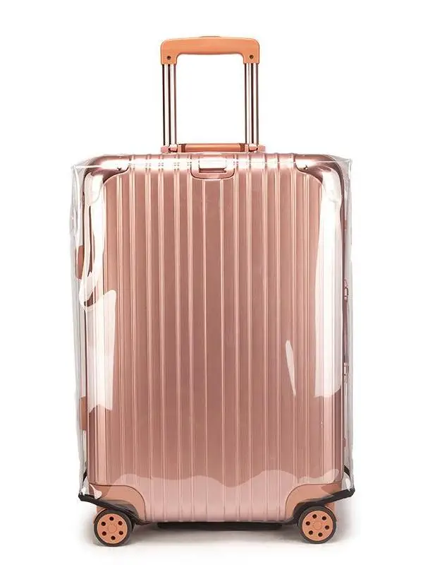 Thiened Transparent Waterproof Travel Lage Protection Cover Dustproof Suitcase Cover for Che-In Baggage with Puller