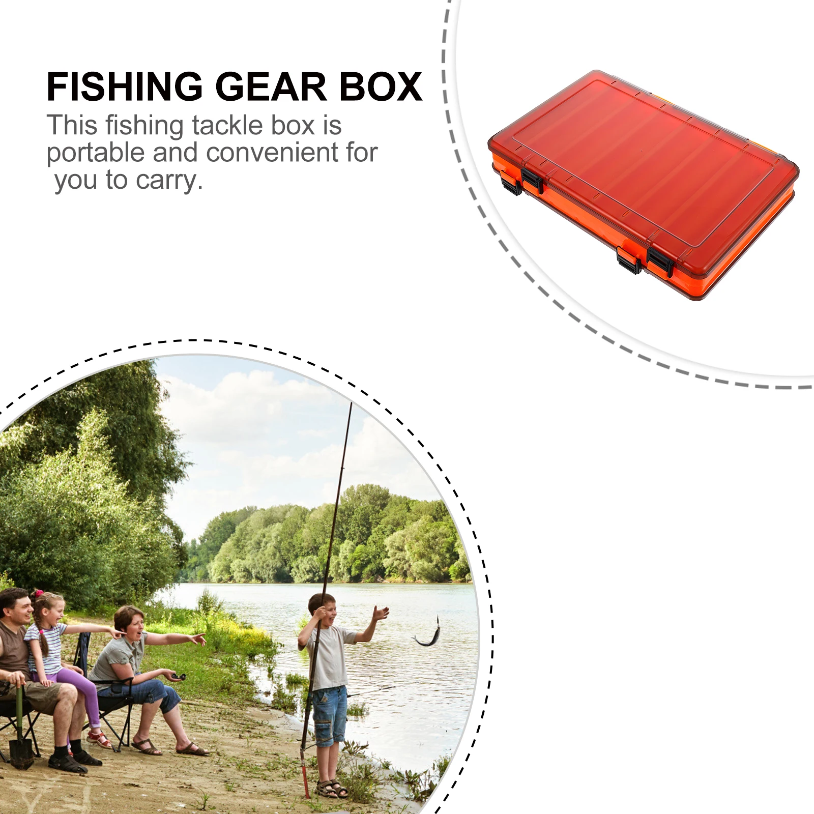 

s Fishing Waterproof Lure Storage Container Double Layer Portable Bait ganizer Utility Box for Outdoor Fly