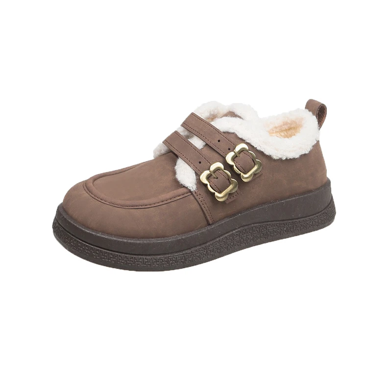 2024 شتاء جديد إمرأة الأميرة أحذية الموضة الكورية نمط لينة سميكة القاع المضادة للانزلاق تنوعا الحرارية اليومية أحذية قطنية #6