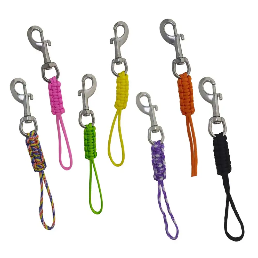Image of 316 Edelstahl Tauch-Schwenkhaken Sicherheitsleine für Tauchgeräte BCD Anti-Verlust-Seil für Taschenlampe Kamera SMB Halterung