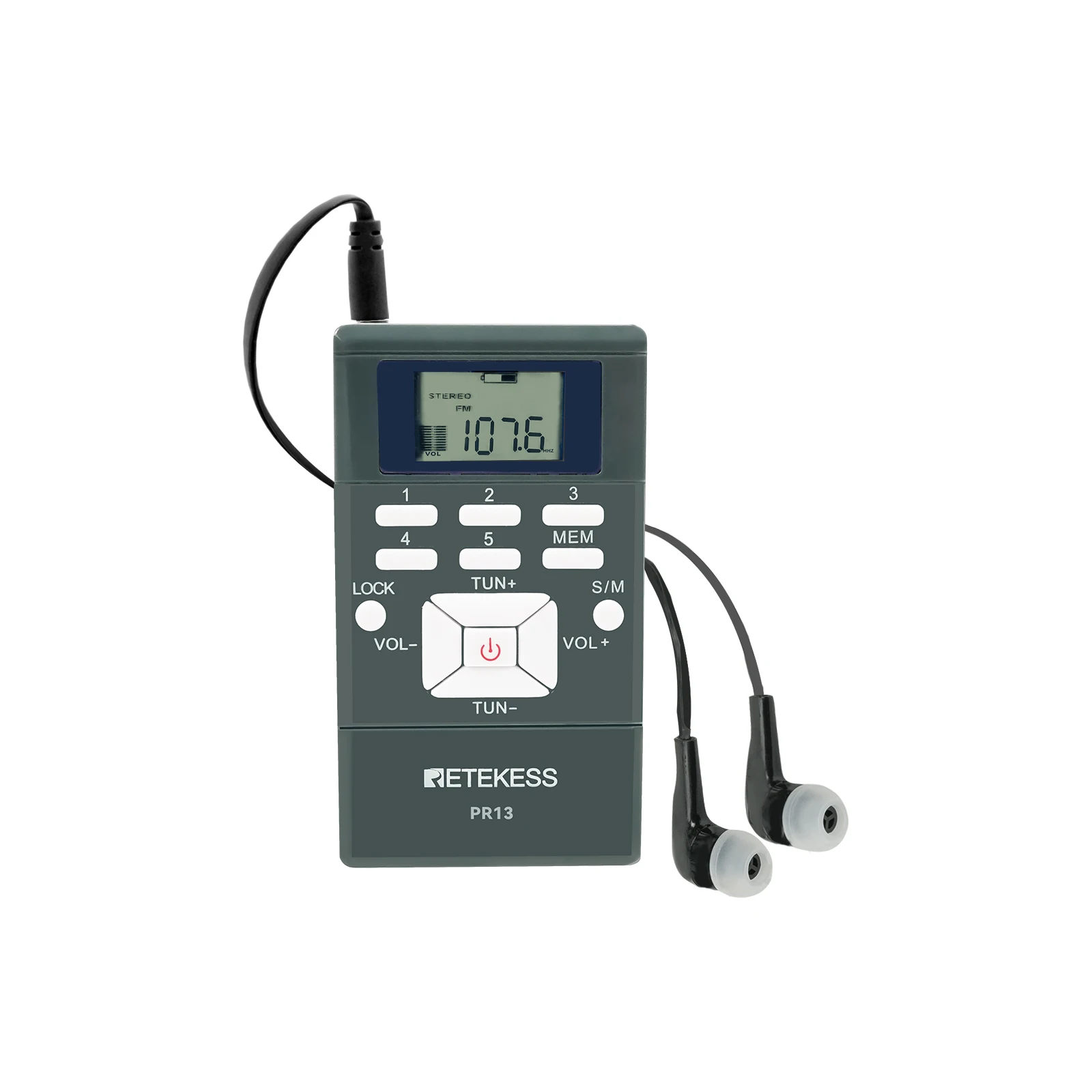 RETEKESS PR13 Mini Radio FM Tragbare Radios auf Batterien Uhr Taschenradio Empfänger DSP Stereo Für Wanderung Jog Tour Guide Training – Detail 13