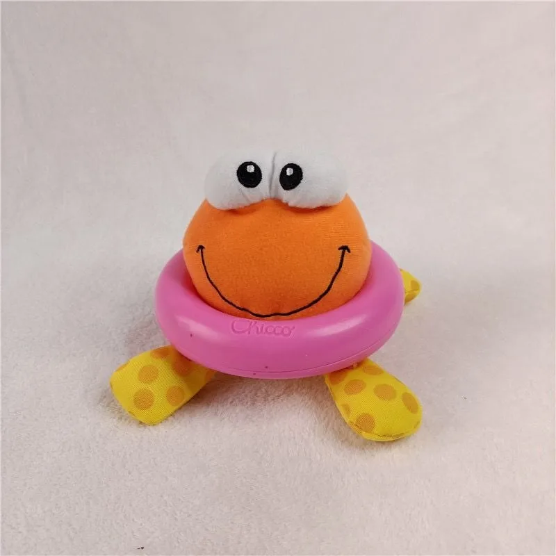 Cartoon cute creative high temperature color changing orange frog shaped children's bath soothing educational toy holiday gift