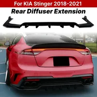 For KIA Stinger 2018 2019 2020 2021 Rear Lip Bumper Diffuser ABS Splitter Gloss Black Carbon Fiber Style
