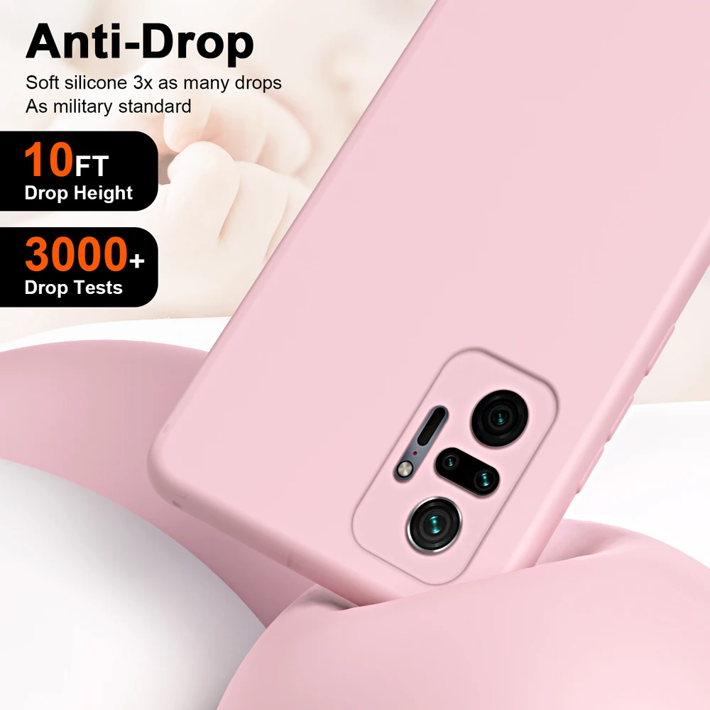 Solid Silicone Soft Case For Xiaomi Redmi Note 10 Pro 10T 10s 11 11s 12 12s 12 Pro Plus 5G Redmi 10A 10C 11A 12C Cover