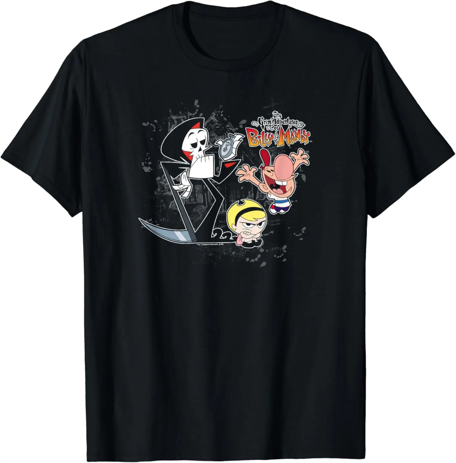 Men Women Clothes Oversized Cotton Tees The Grim Adventures of Billy & Mandy Splatter Cast T-Shirt Casual O-Neck Tee Shirts Stre