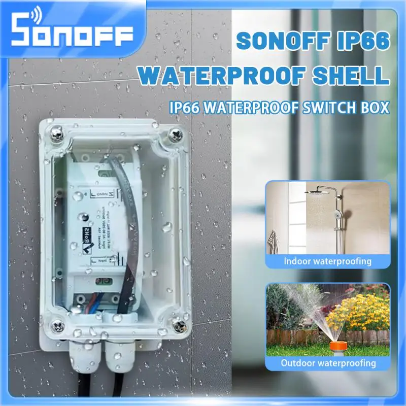 Itead SONOFF IP66 Junction Box ABS+PC Waterproof Cover Case For Sonoff Basic/RF/Dual/Pow/TH16/G1 Cable Wire Connector Smart Home