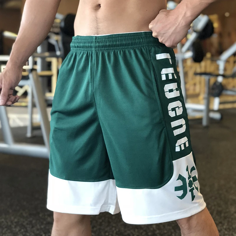 Men\'s Basketball Shorts Running Training Elastic Waist Short Letter Print Summer Sports Shorts Loosed Workout Sportwear For Man