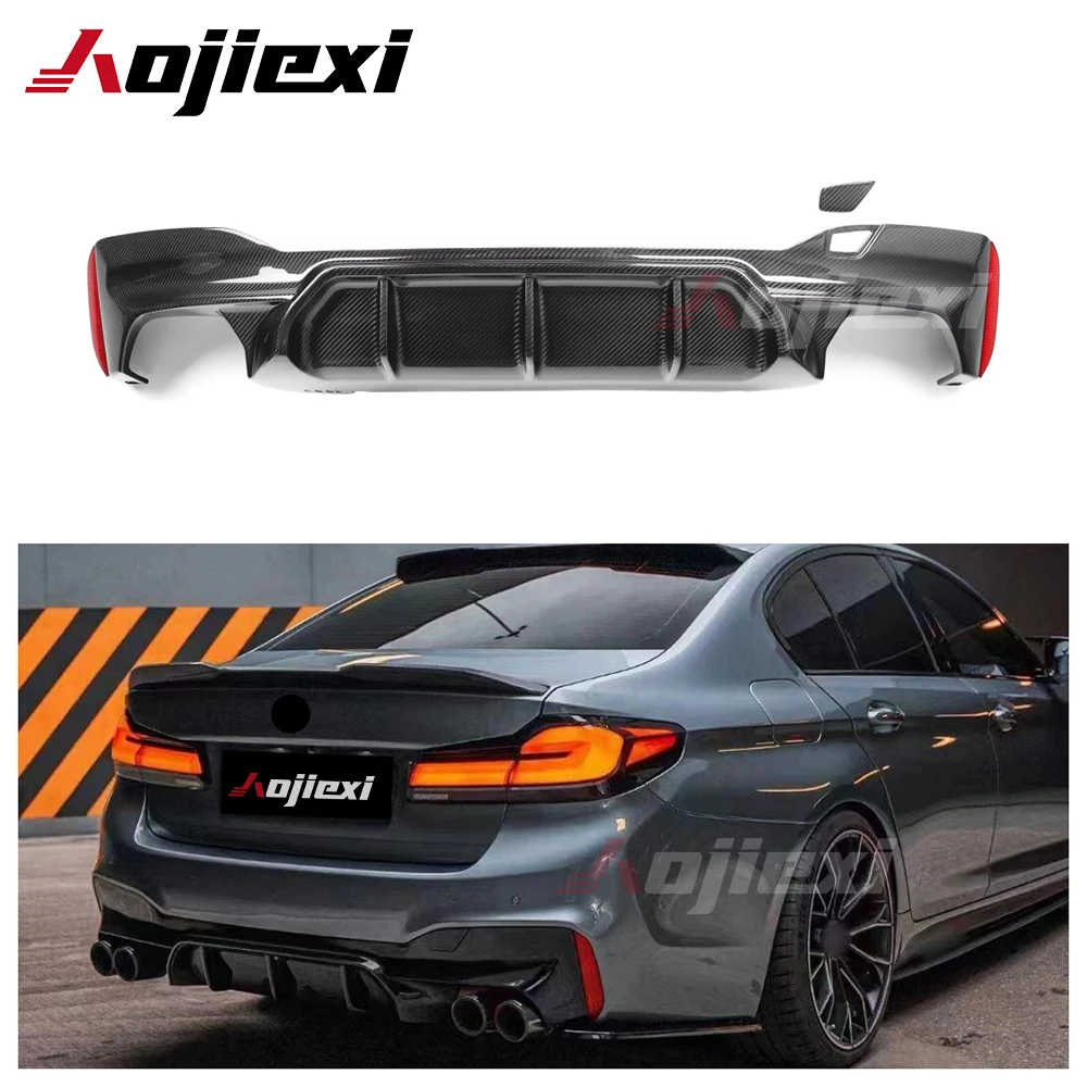 

M5 Style Carbon Fiber Rear Diffuser for BMW 5 Series G30 540i M550i F90 M5 2017+ Rear Bumper Splitter Lip Hight Quality Body Kit