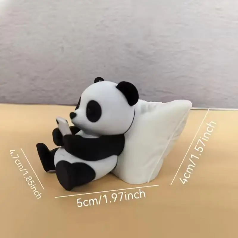 Panda-Skulptur als Dekoration, Schreibtisch- und Bürodekoration, Autodekoration, kreatives Tiermodell, Sammlerfigur, Auto-Ornament. – Detail 9