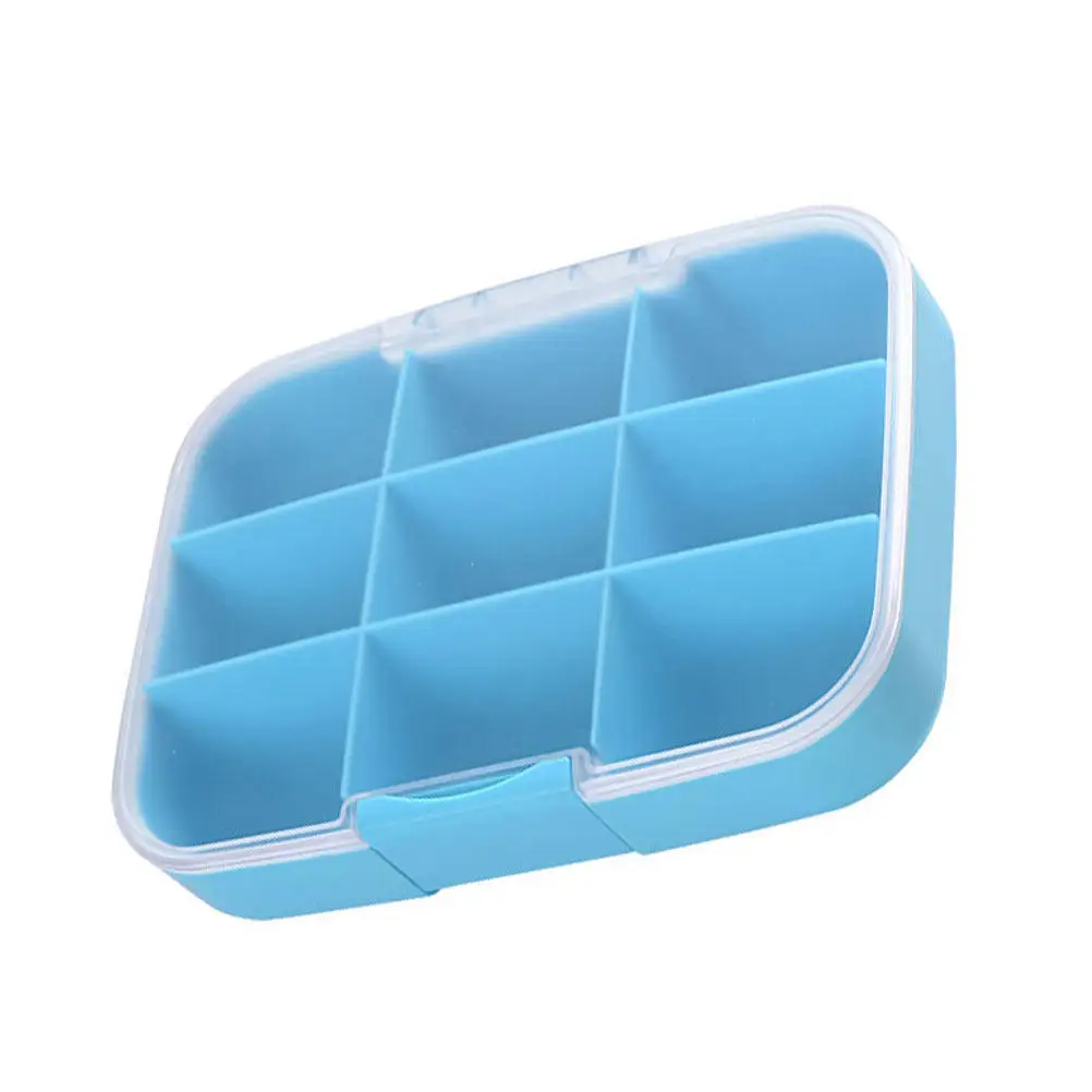 High-Durability Multi-Grid Medicine Dispenser Large Capacity Tablet Storage Case Portable Pill Organizer Transparent Easy-Carry