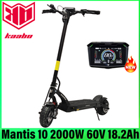 Newest KAABO Mantis 10 Plus 1000W*2 Motor 60V 18.2Ah Battery Central Display 10inch All Terrain Tube Tires Electric Scooter