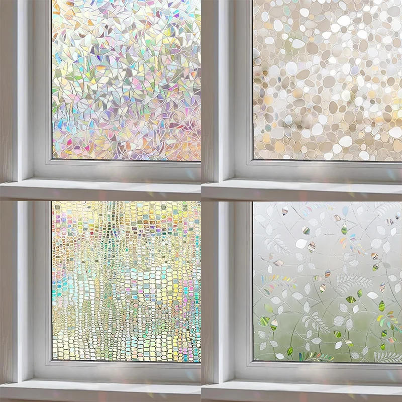 3D Frosting Window Privacy Film Translucent Window Stickers Vinyl Self Adhesive Film Static Cling Window Stickers Ikkunakalvo