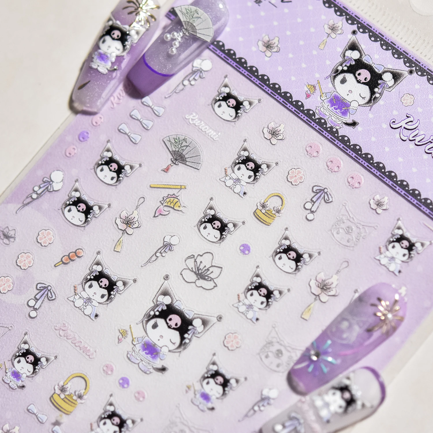 

Tomoni Sanrio Cartoon My Melody Nail Art Stickers Kulomi Stickers For Nails Nail Art Supplies Nail Art Decals Press On Nails