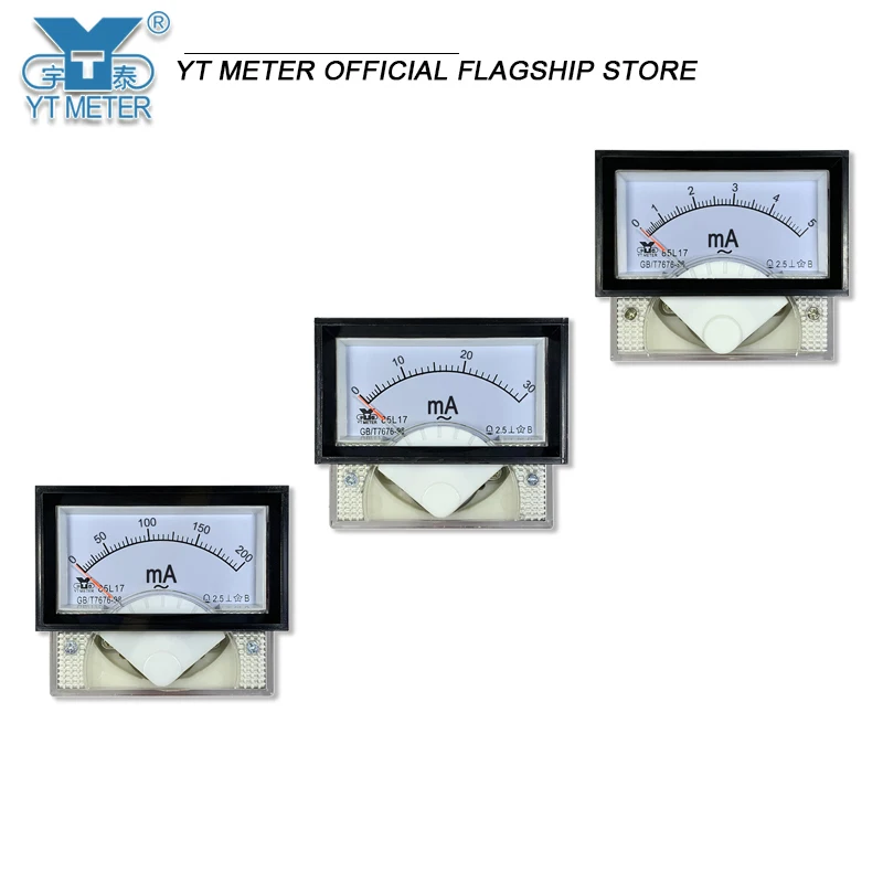 85L17 AC milliammeter 5mA 10mA 20mA 30mA 50mA 100mA 200mA 300mA 500mA black frame ammeter 40 * 70mm small current transformer