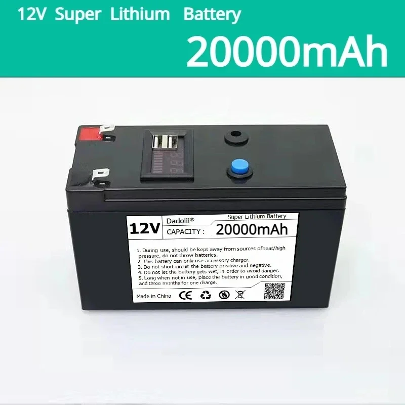 

Batería de litio para vehículo eléctrico, pila recargable de energía solar, 12V, 20Ah, 18650