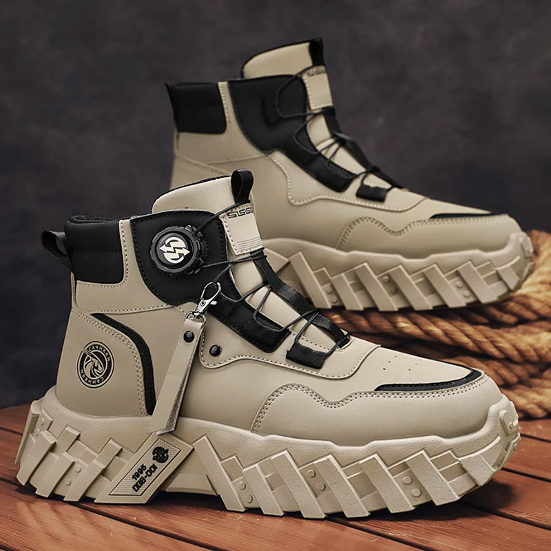 Mens Boots Casual Shoes Outdoor Cowboy Winter Combat Tactical Chelsea Motorcycle Ankle Leather Work Hiking Designer Luxury