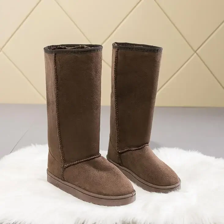 HOT 2025 winter new high-tube fashion all-match warm thick snow boots with bow knot snow boots women flat-heel snow boots view 4