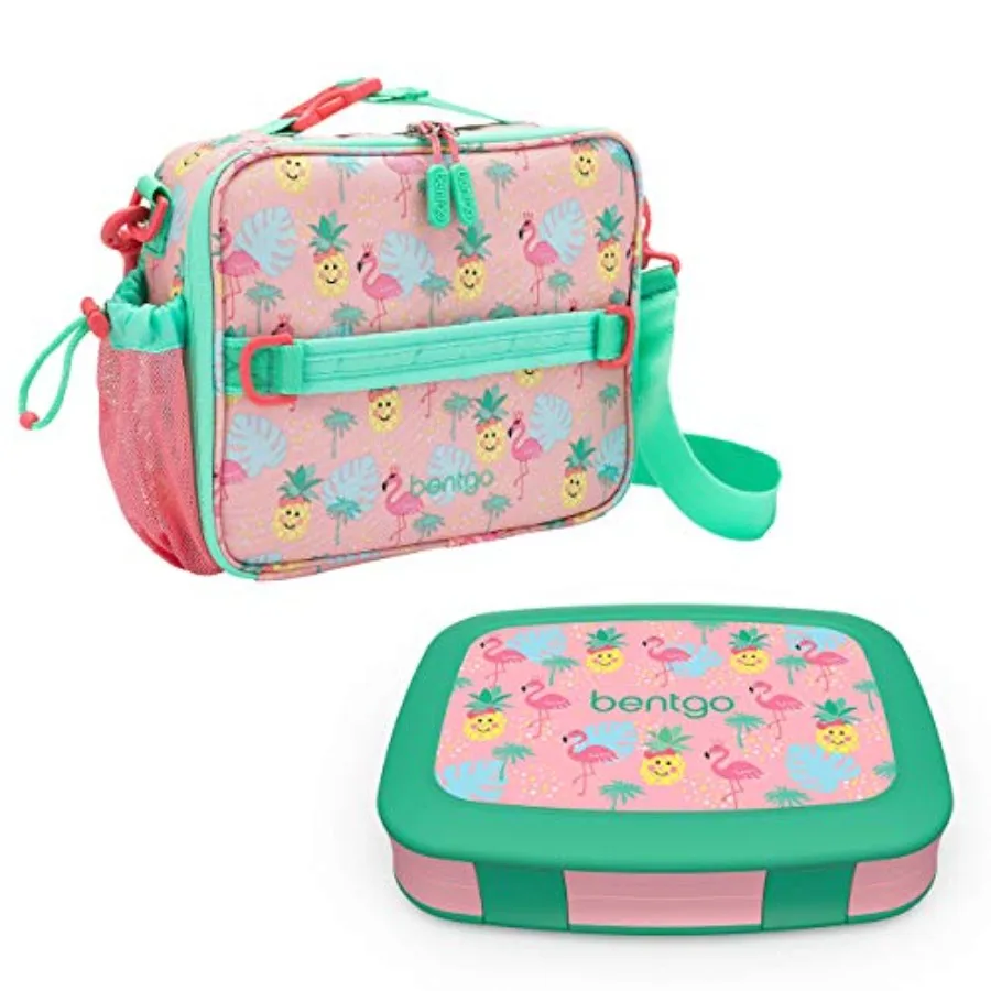 

Prints Insulated Lunch Bag Set With Bento-Style Lunch Box Tropical