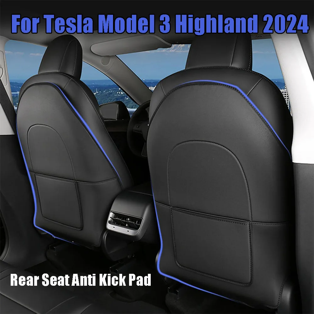 

Rear Seat Anti Kick Pad For Tesla Model Y/3 2019-2024, Child Feet Kick Mats Seat Cover Waterproof Protection