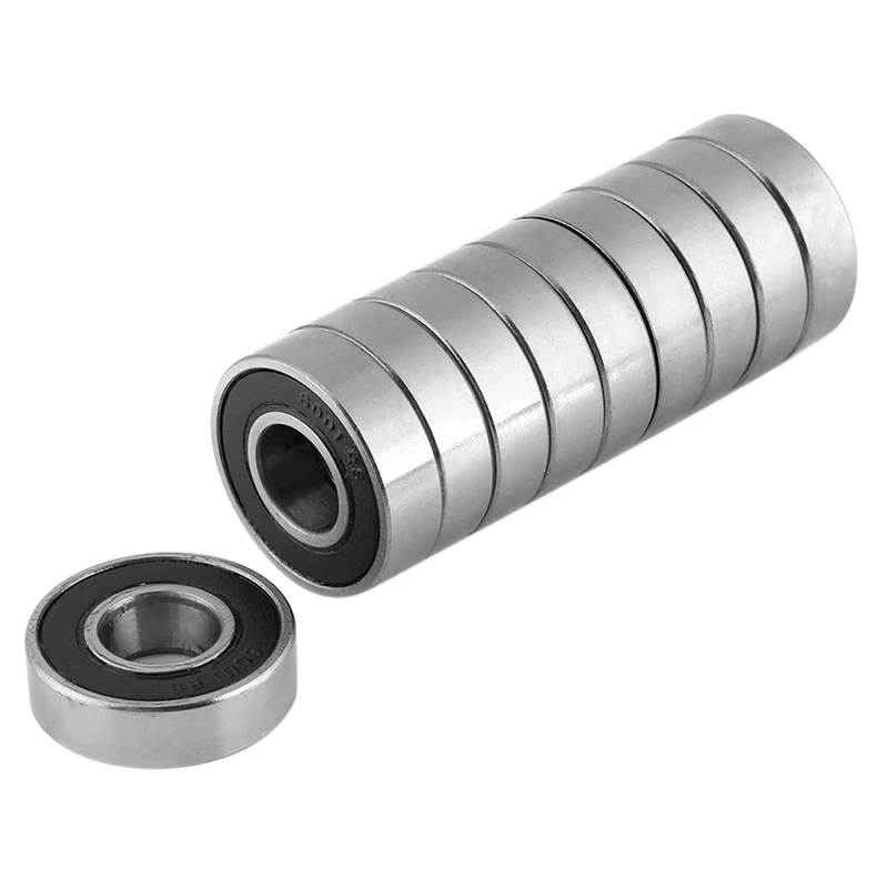 【Limited Offer】10 Pcs Ball Bearings Rolling Bearings Sealed Deep Groove Ball Bearings Bearing Steel 6001- (12X28X8mm)