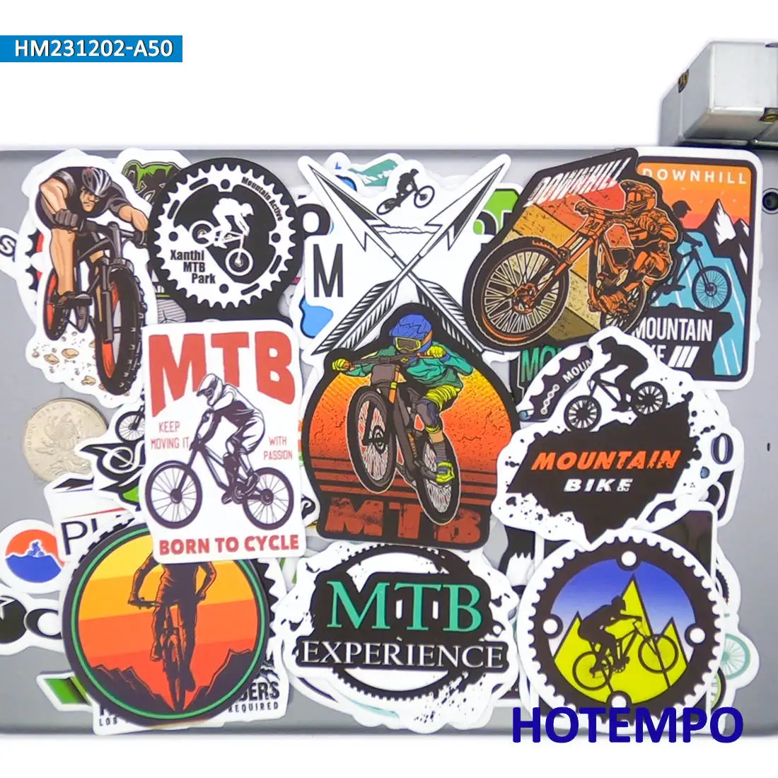 20/30/50Pieces Extreme Sport MTB Down Hill Mountain Bike Stickers for Helmet Bicycle Car Motorcycle Luggage Phone Laptop Sticker