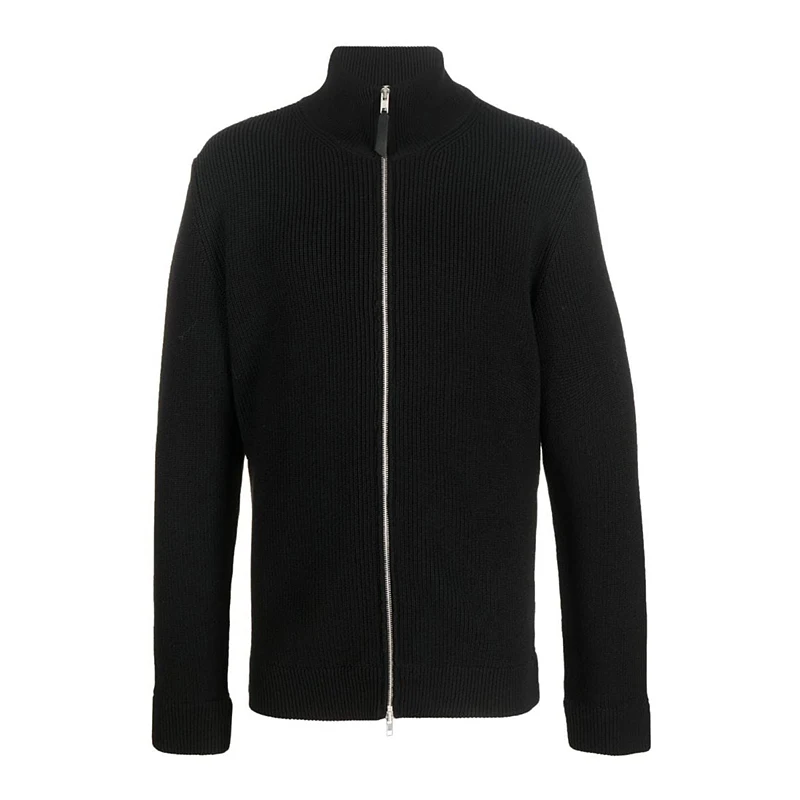 MM Style 21AW Four Corner Stitching High Collar Zipper Wool Cardigan Coat Men's and Women's Versatile Knitted Sweater